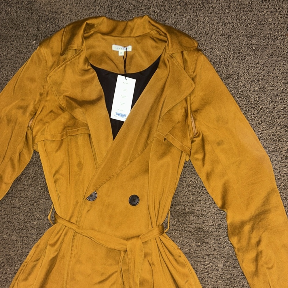 VETTA Camel Brown Trench Coat - Picture 8 of 16